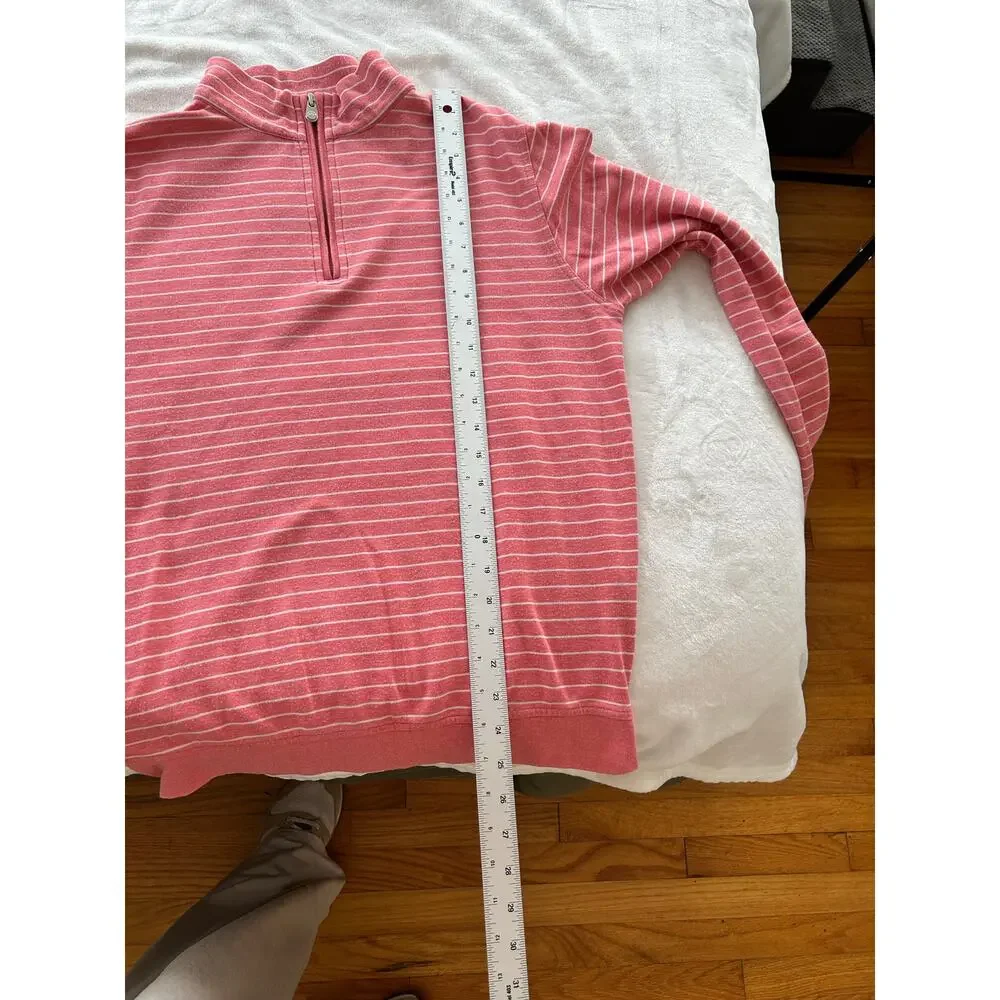 Peter Millar Women's Pink Striped Quarter Zip Super Soft Size Small Great Condit - Picture 8 of 9